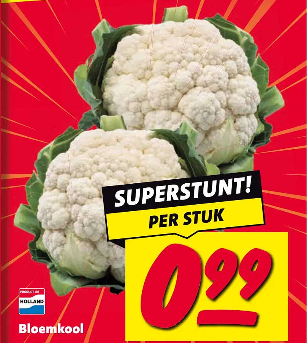 Bloemkool SUPERSTUNT! PER STUK
