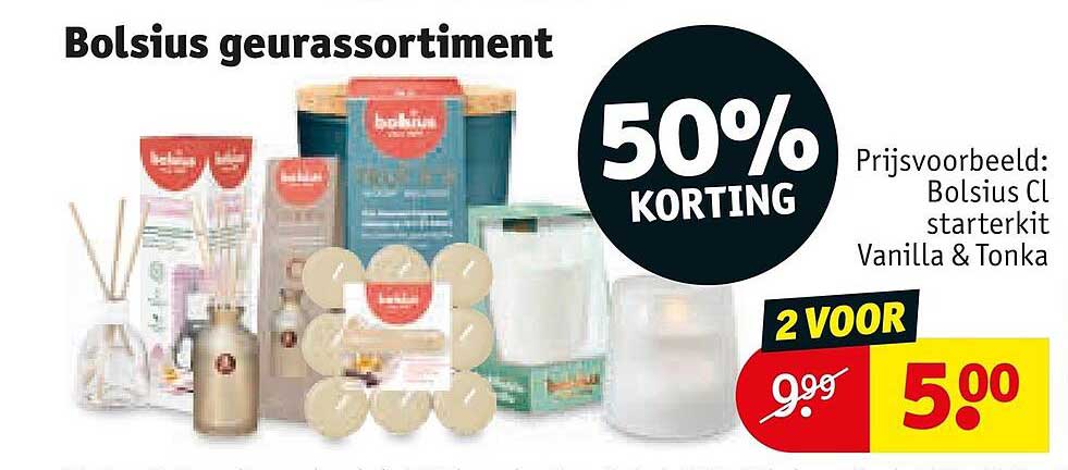 Bolsius geurassortiment 50% korting