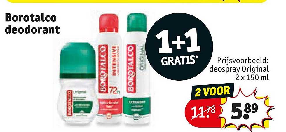 Borotalco deodorant 1+1 GRATIS*