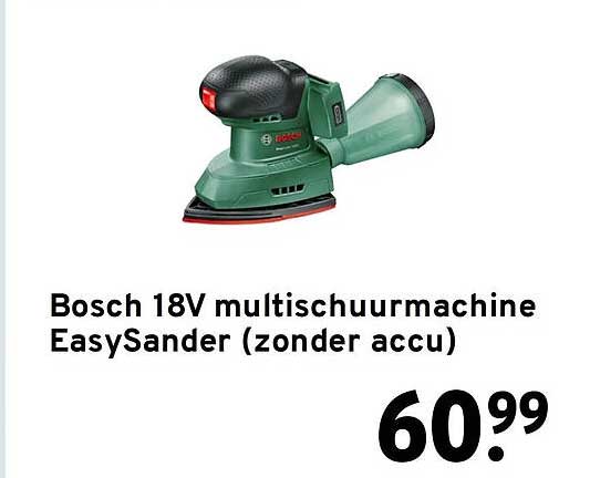 Bosch 18V multischuurmachine EasySander (zonder accu)