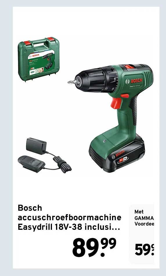 Bosch accuschroefboormachine Easydrill 18V-38 inclusi...