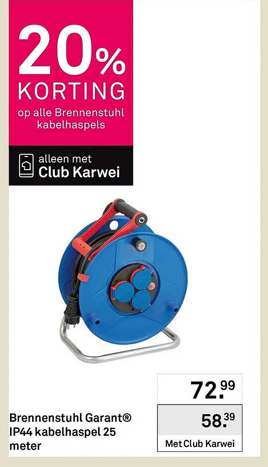 Brennenstuhl Garant® IP44 kabelhaspel 25 meter