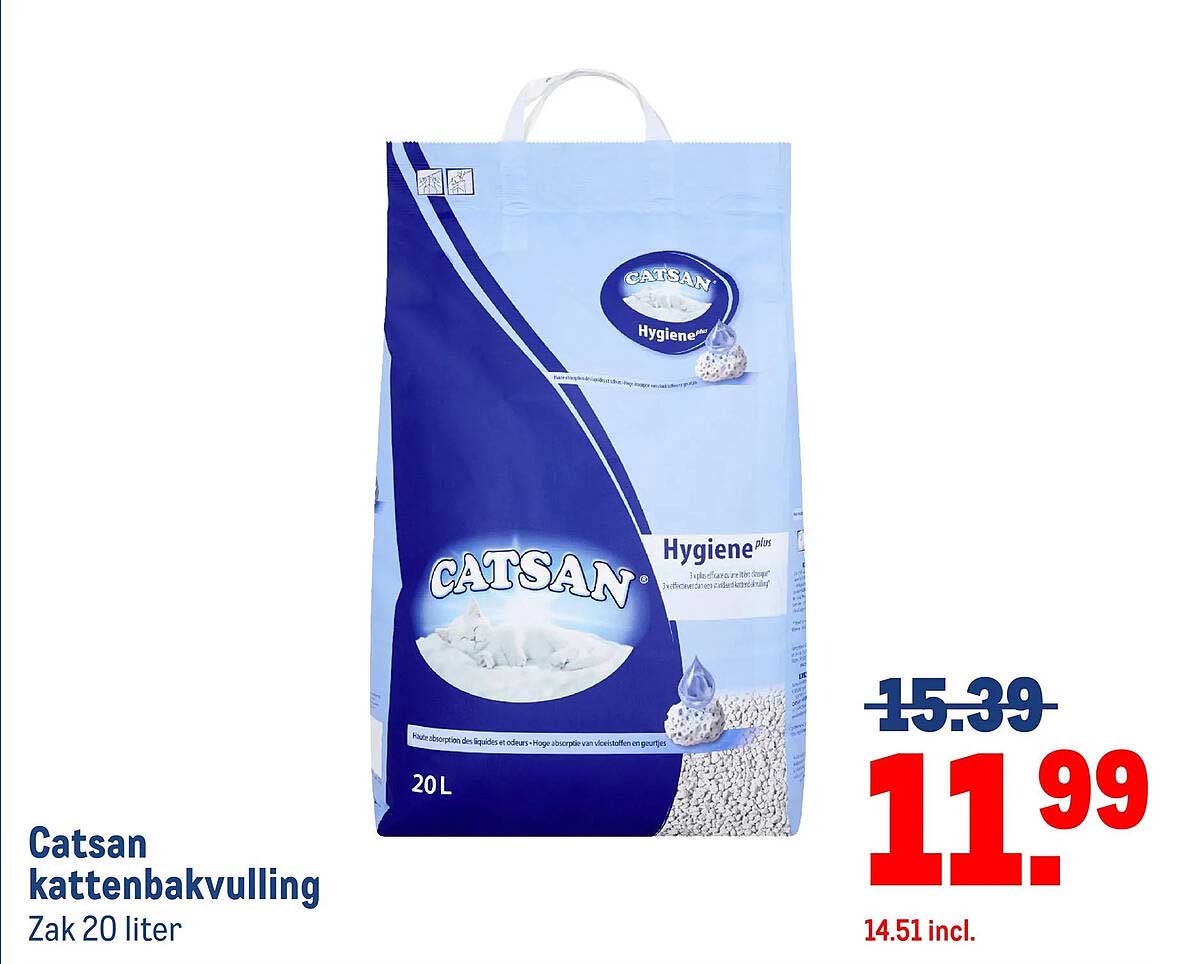 Catsan kattenbakvulling Zak 20 liter