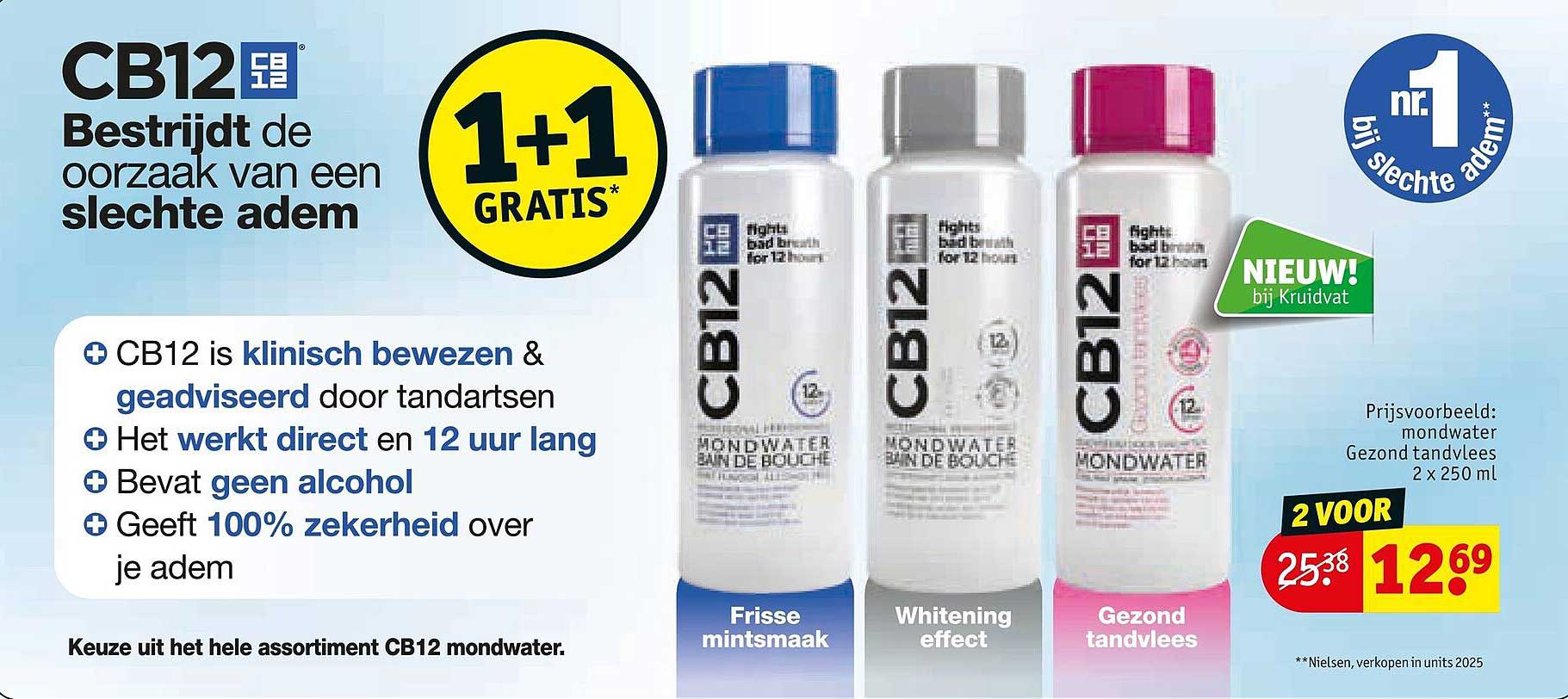 CB12 Mondwater 1+1 GRATIS