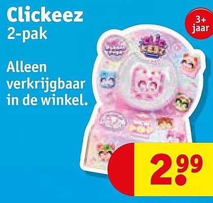 Clickeez 2-pak Alleen verkrijgbaar in de winkel.