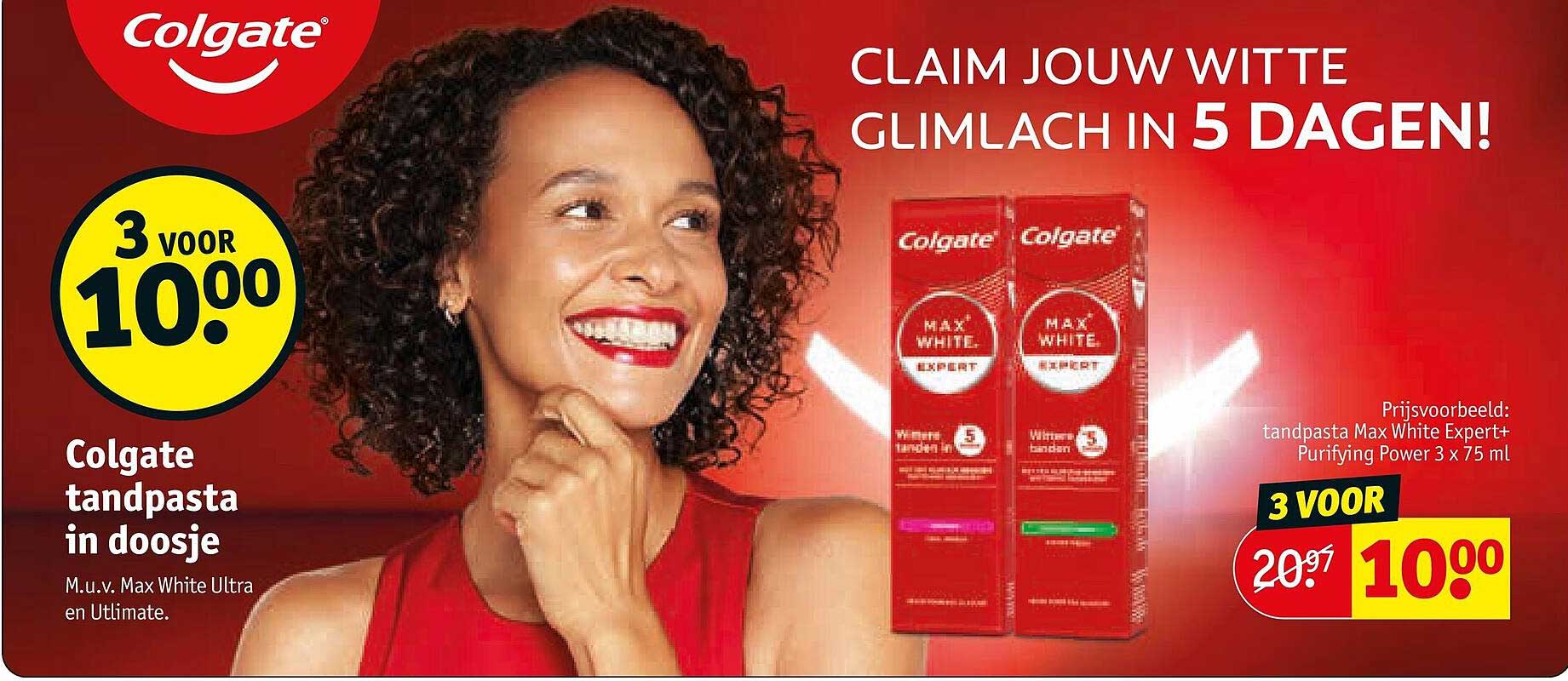 Colgate tandpasta in doosje 3 voor 10.00