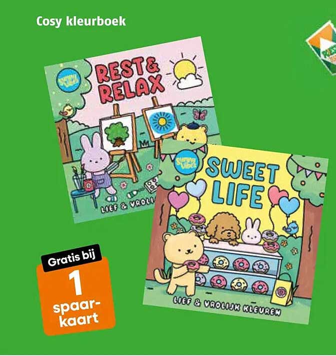 Cosy kleurboek Gratis bij 1 spaarkaart