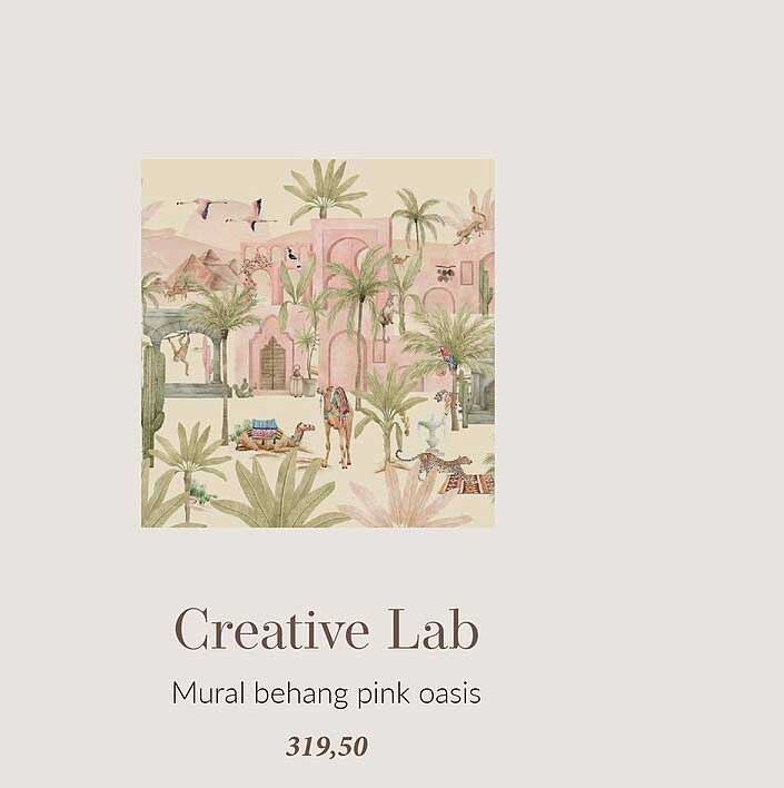 Creative Lab Mural behang pink oasis