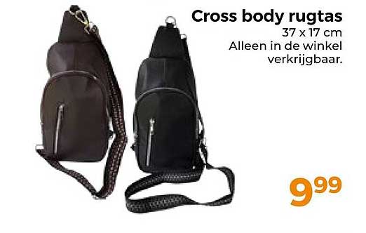 Cross body rugtas 37 x 17 cm Alleen in de winkel verkrijgbaar.