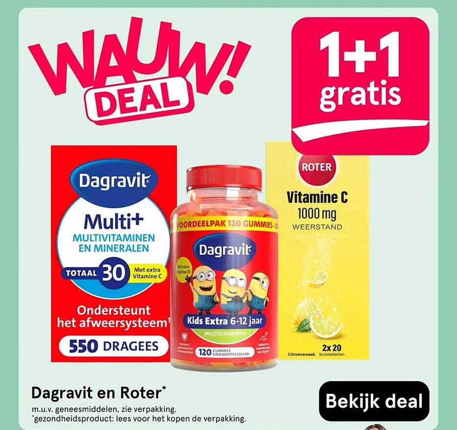 Dagravit en Roter* 1+1 gratis