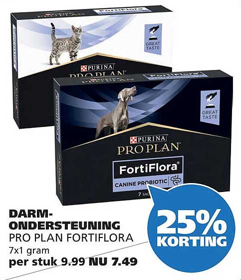 DARM- ONDERSTEUNING PRO PLAN FORTIFLORA 7x1 gram 25% KORTING