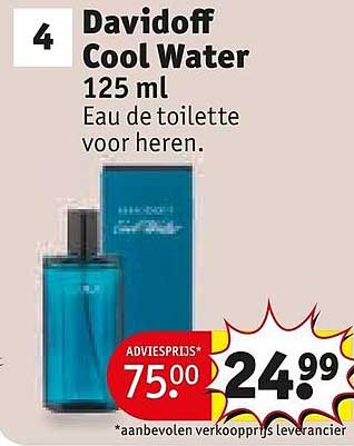 Davidoff Cool Water 125 ml Eau de toilette voor heren.