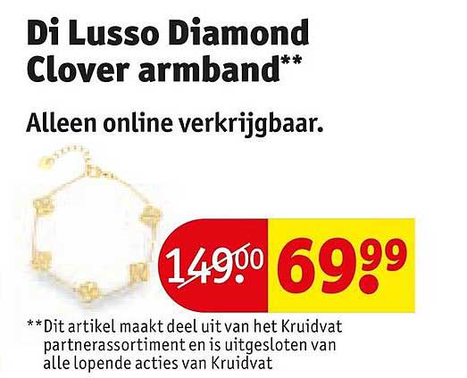 Di Lusso Diamond Clover armband**