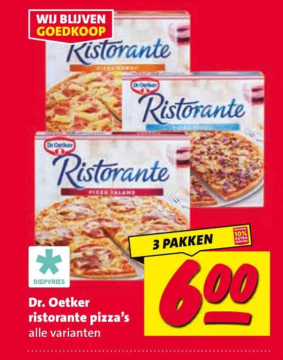 Dr. Oetker ristorante pizza’s alle varianten 3 pakken