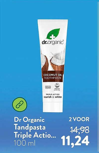 Dr Organic Tandpasta Triple Actio... 100 ml 2 VOOR