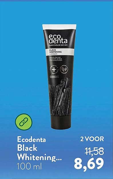 Ecodenta Black Whitening... 100 ml 2 VOOR