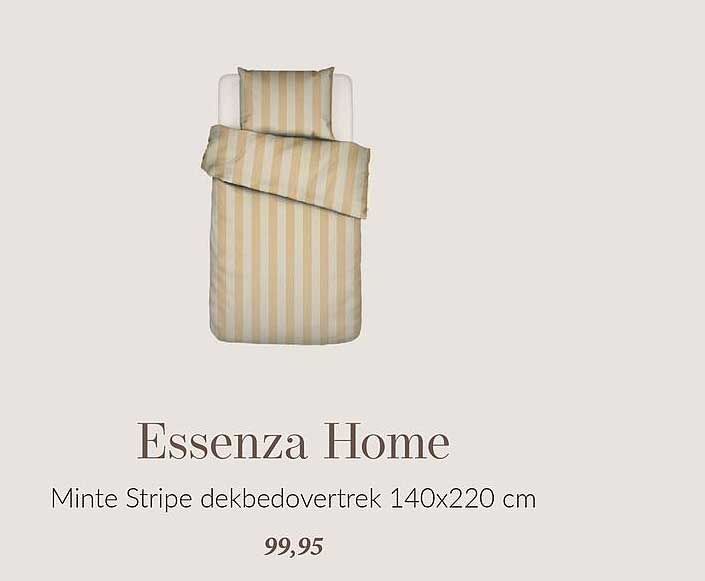 Essenza Home Minte Stripe dekbedovertrek 140x220 cm
