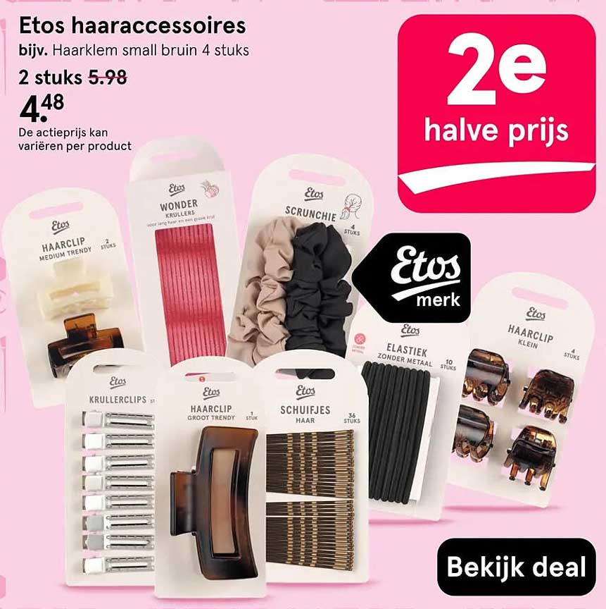 Etos haaraccessoires 2e halve prijs