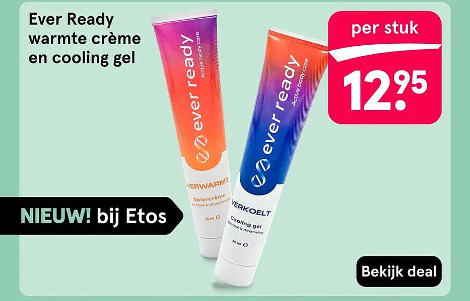 Ever Ready warmte crème en cooling gel