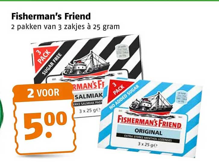 Fisherman’s Friend 2 pakken van 3 zakjes à 25 gram 2 voor