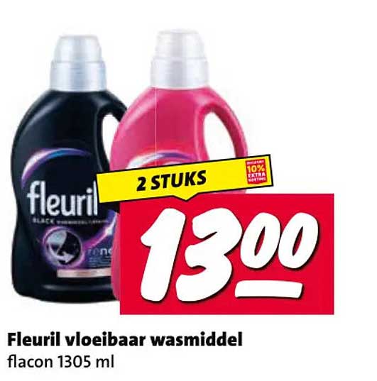 Fleuril vloeibaar wasmiddel flacon 1305 ml 2 STUKS