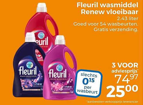 Fleuril wasmiddel Renew vloeibaar 2,43 liter