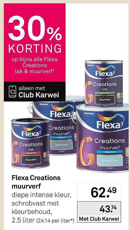Flexa Creations muurverf 30% korting