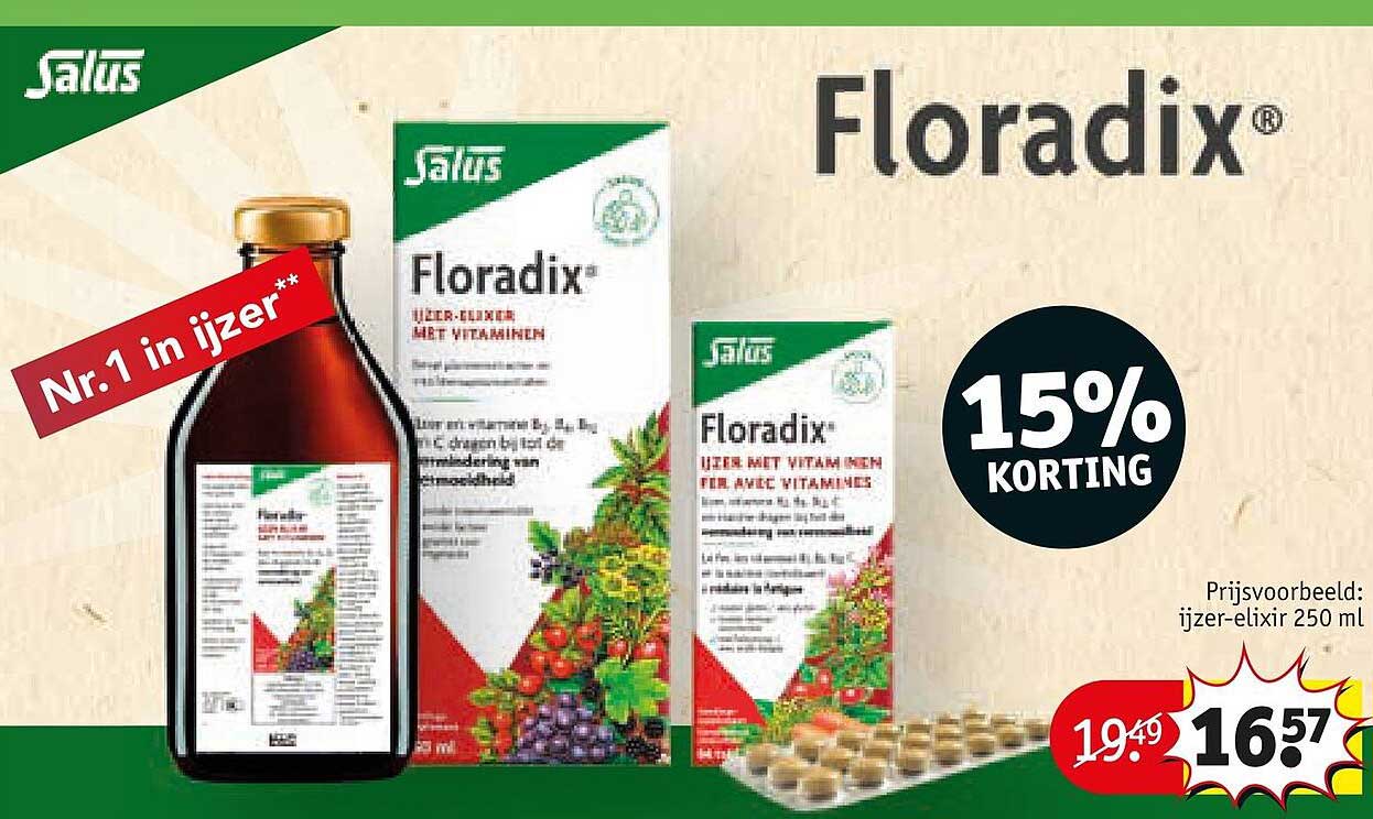 Floradix 15% korting