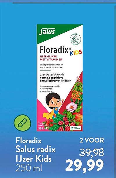 Floradix Salus radix IJzer Kids 250 ml