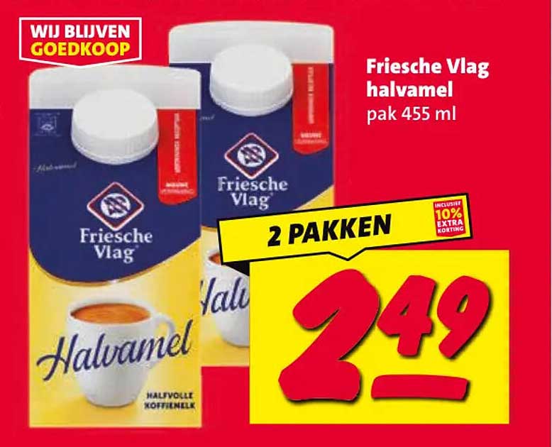 Friesche Vlag halvamet 2 pakken