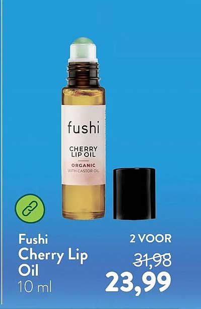 Fushi Cherry Lip Oil 10 ml 2 voor