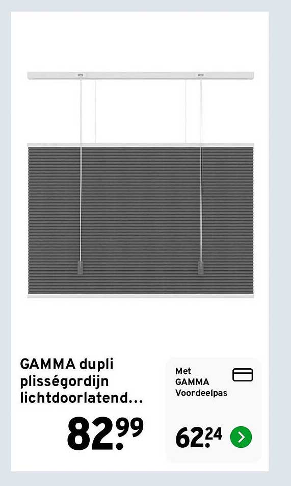 GAMMA dupli plisségordijn lichtdoorlatend...