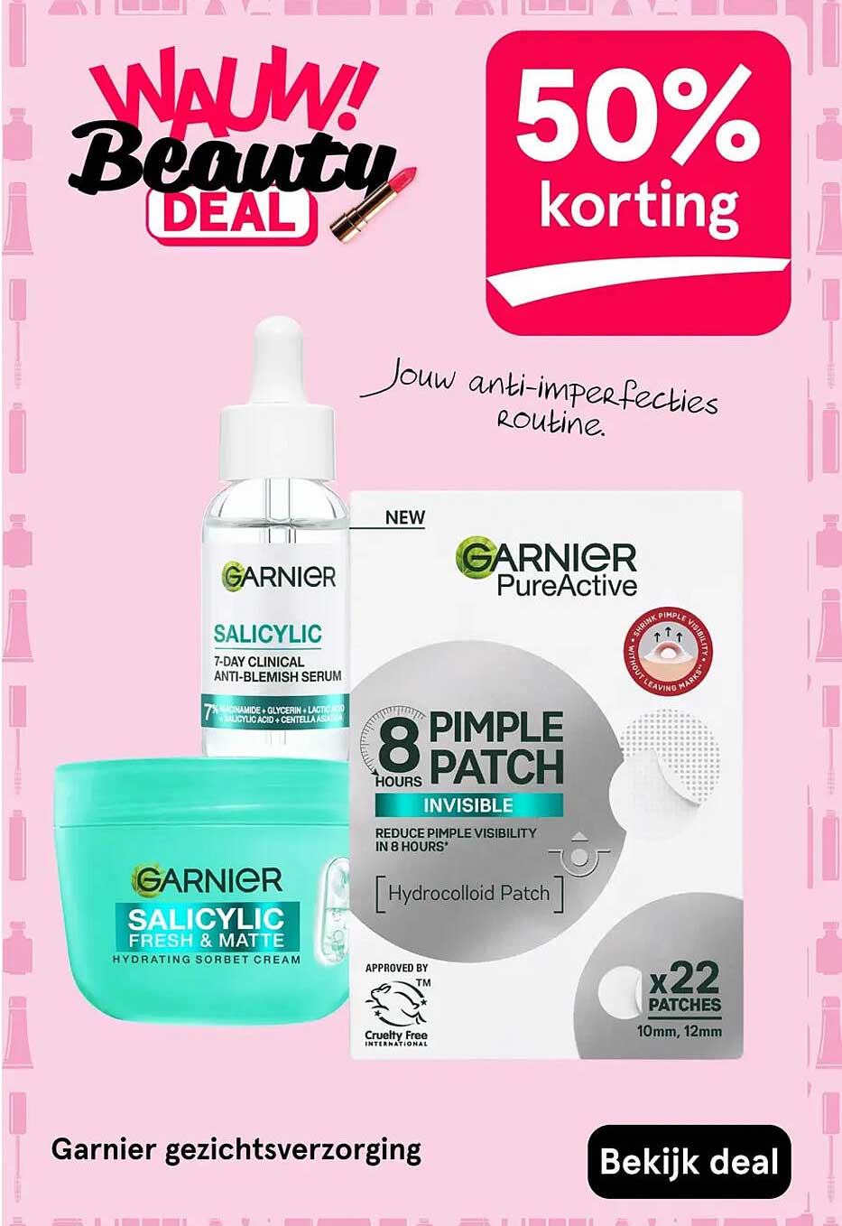 Garnier gezichtsverzorging 50% korting