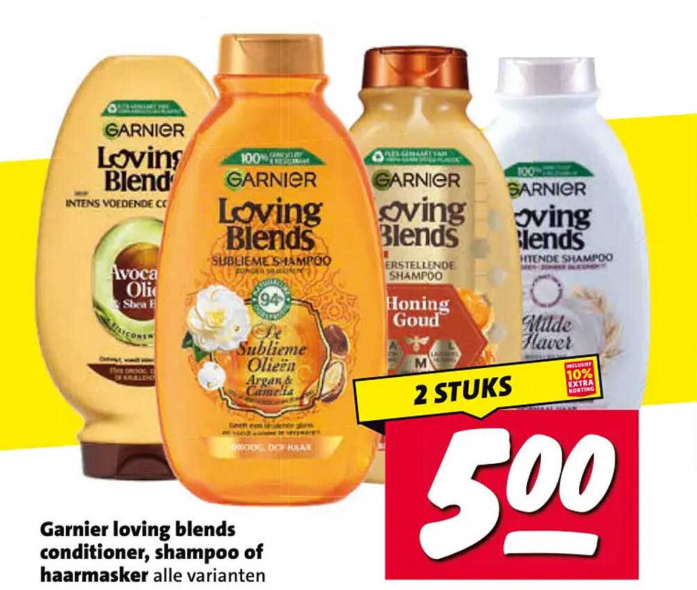 Garnier loving blends conditioner, shampoo of haarmasker alle varianten 2 STUKS