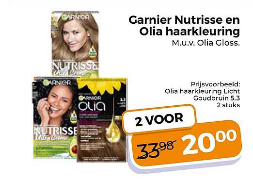 Garnier Nutrisse en Olia haarkleuring M.u.v. Olia Gloss. 2 VOOR