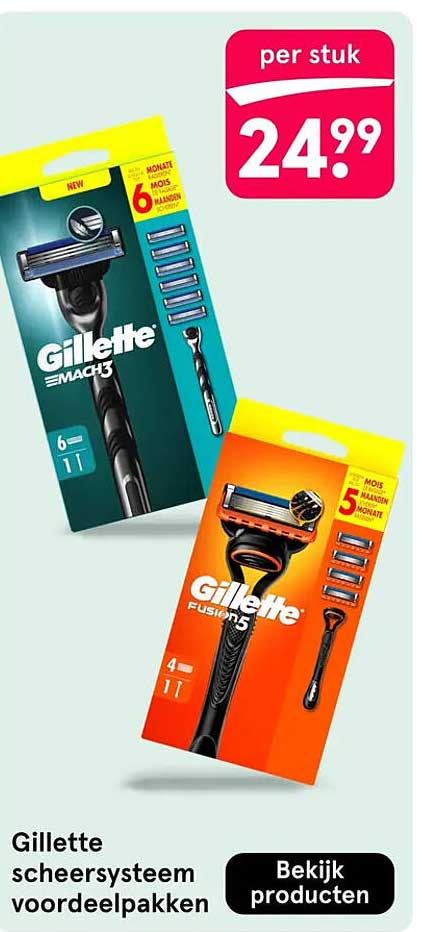 Gillette scheersysteem voordeelpakken