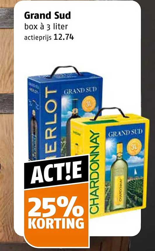 Grand Sud box à 3 liter actprijs 12.74 25% korting