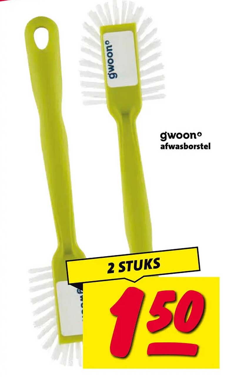 g'woon afwasborstel 2 stuks