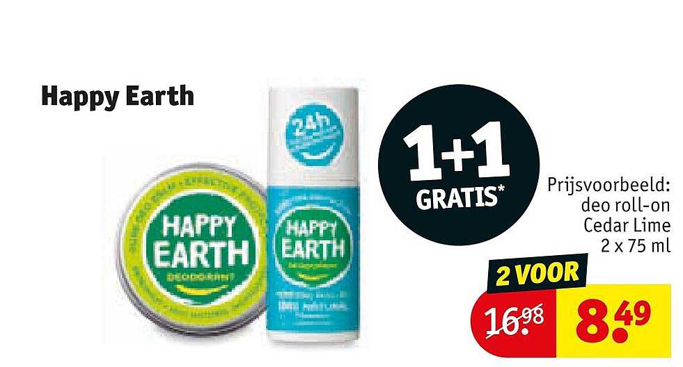 Happy Earth 1+1 GRATIS*