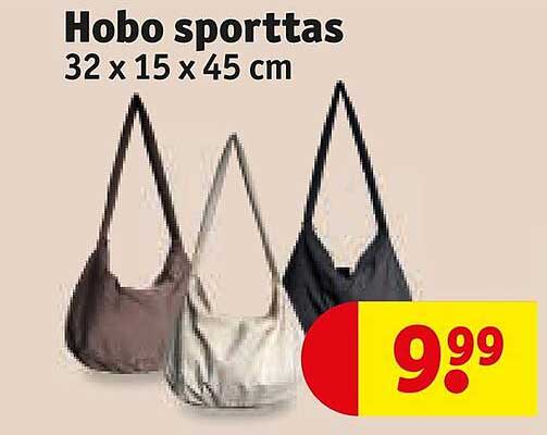 Hobo sporttas 32 x 15 x 45 cm