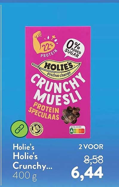 Holie's Crunchy Muesli Protein Speculaas 2 VOOR