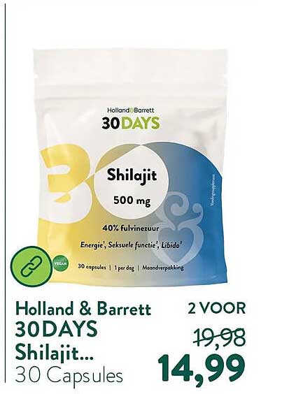 Holland & Barrett 30 DAYS Shilajit... 30 Capsules