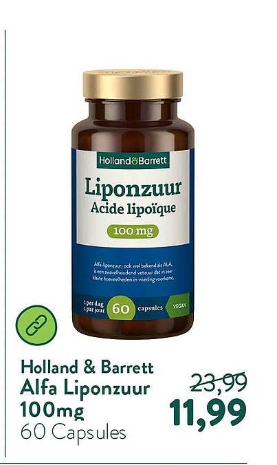 Holland & Barrett Alfa Liponzuur 100mg 60 Capsules