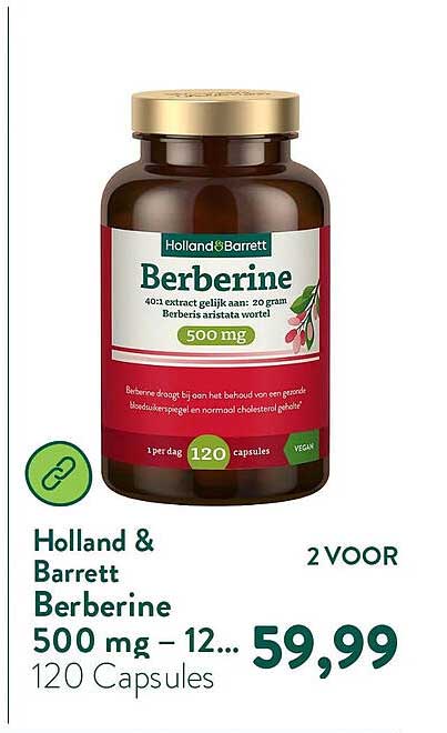 Holland & Barrett Berberine 500 mg – 120 Capsules 2 VOOR