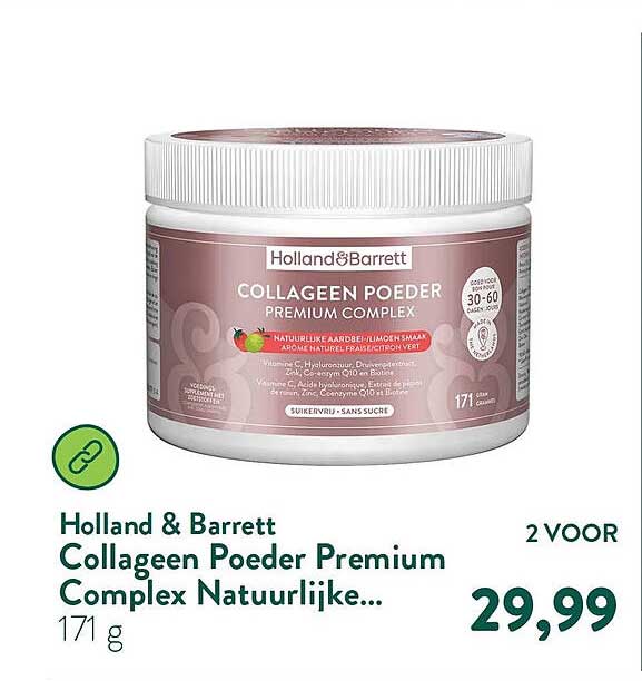Holland & Barrett Collageen Poeder Premium Complex Natuurlijke... 2 VOOR