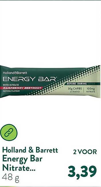 Holland & Barrett Energy Bar Nitrate... 2 VOOR