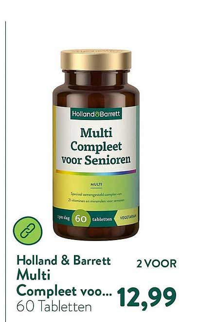 Holland & Barrett Multi Compleet voor Senioren 60 Tabletten 2 VOOR