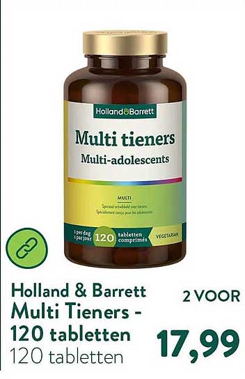Holland & Barrett Multi Tieners - 120 tabletten 2 VOOR