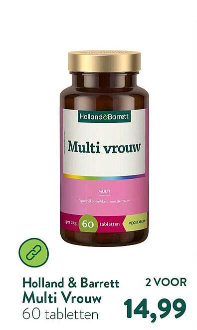 Holland & Barrett Multi Vrouw 60 tabletten 2 VOOR