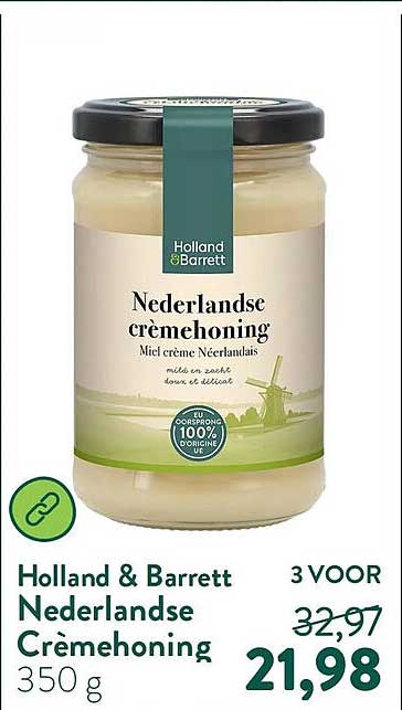 Holland & Barrett Nederlandse Crèmehoning 350 g 3 VOOR